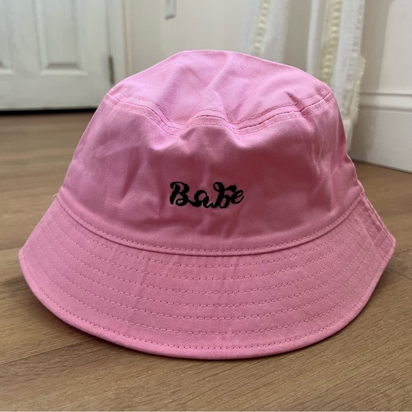 Pink “Babe” Embroidered Bucket Hat - Picture 1 of 5